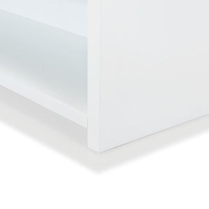 Safavieh Liabella 3 Drawer Curved Media Stand - Elegant Storage Solution For Modern Living Room Decor White Wood ,Metal Sfv2213a