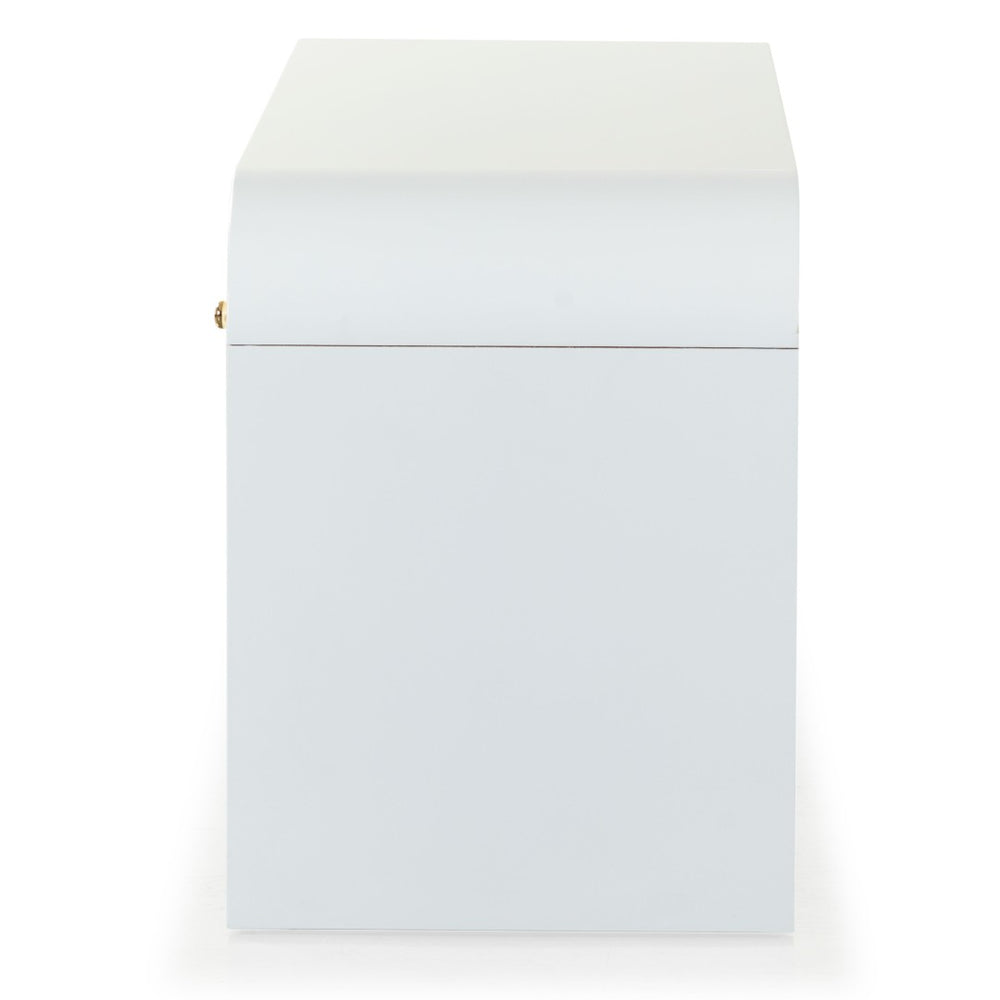 Safavieh LIABELLA 3-Drawer Curved Sideboard & Media Stand – Modern Design for Stylish Living Room Storage White SFV2213A