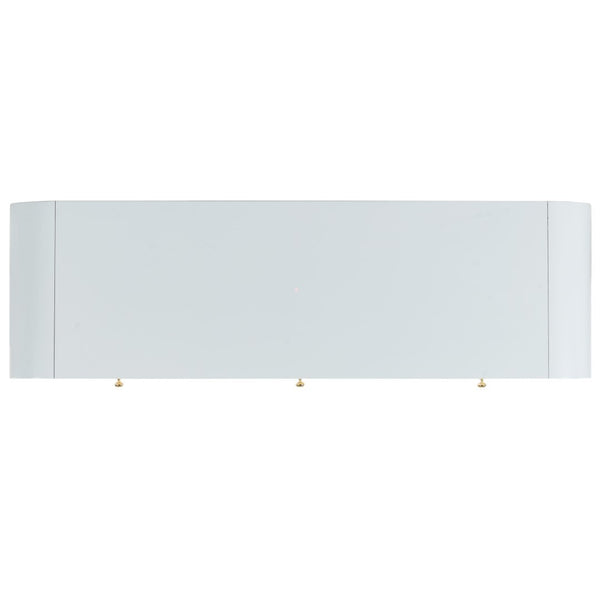 Safavieh Liabella 3 Drawer Curved Media Stand - Elegant Storage Solution For Modern Living Room Decor White Wood ,Metal Sfv2213a