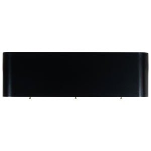 Safavieh Liabella 3 Drawer Curved Media Stand - Elegant Storage Solution For Modern Living Room Decor Black Wood ,Metal Sfv2213b