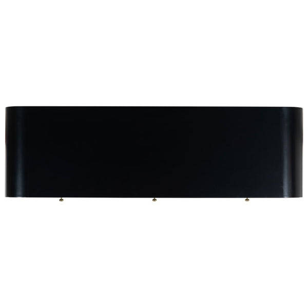 Safavieh Liabella 3 Drawer Curved Media Stand - Elegant Storage Solution For Modern Living Room Decor Black Wood ,Metal Sfv2213b