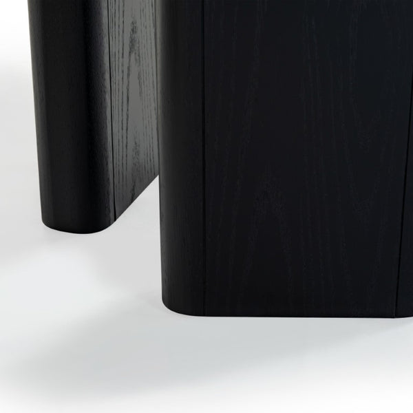 Safavieh Barnard Rectangular Wood Dining Table Seats Eight in a Matte Industrial Style Black SFV2214A-2BX