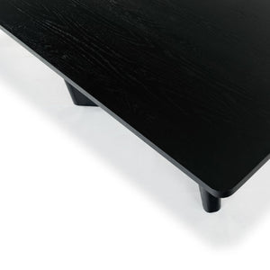 Safavieh Barnard Rectangular Wood Dining Table Seats Eight in a Matte Industrial Style Black SFV2214A-2BX
