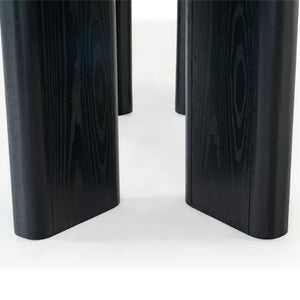 Safavieh Barnard Rectangular Wood Dining Table Seats Eight in a Matte Industrial Style Black SFV2214A-2BX