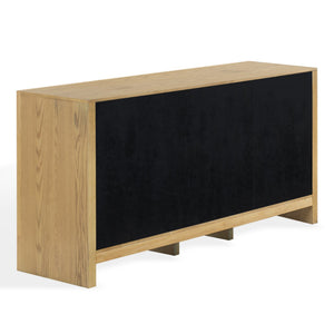 Darnell Wood 3-Drawer Sideboard With Ample Storage And Timeless Grain For Living Or Dining Rooms