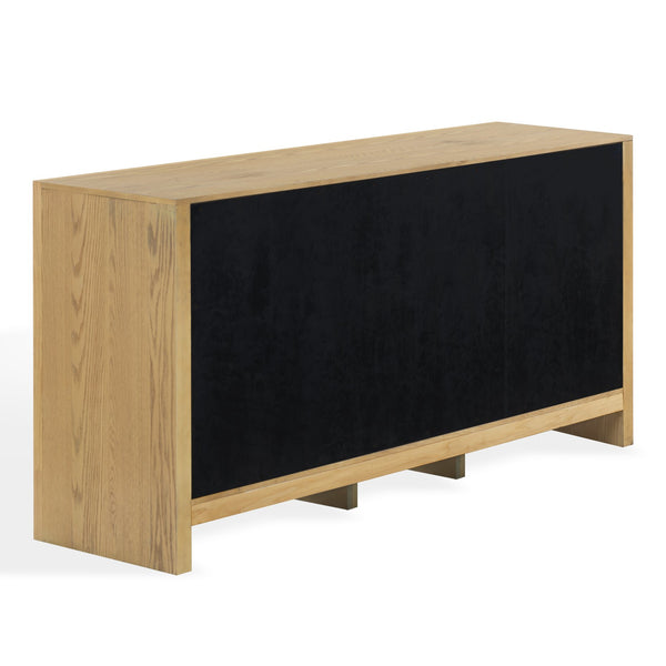 Darnell Wood 3-Drawer Sideboard With Ample Storage And Timeless Grain For Living Or Dining Rooms