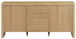 Darnell Wood 3-Drawer Sideboard With Ample Storage And Timeless Grain For Living Or Dining Rooms