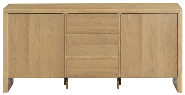 Darnell Wood 3-Drawer Sideboard With Ample Storage And Timeless Grain For Living Or Dining Rooms
