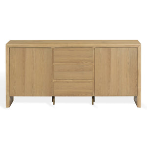 Darnell Wood 3-Drawer Sideboard With Ample Storage And Timeless Grain For Living Or Dining Rooms