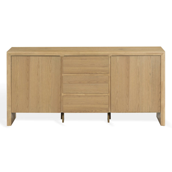 Darnell Wood 3-Drawer Sideboard With Ample Storage And Timeless Grain For Living Or Dining Rooms
