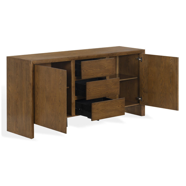 Darnell Wood 3-Drawer Sideboard With Ample Storage And Timeless Grain For Living Or Dining Rooms