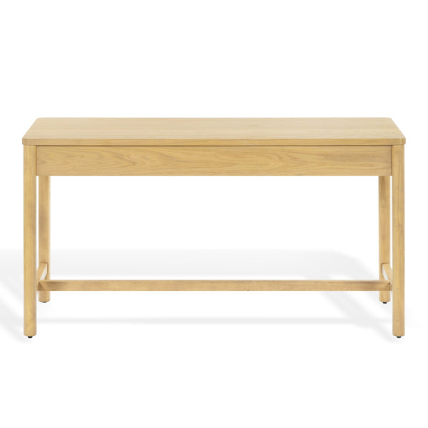 Safavieh Jaylessa Wood 2 Drawer Desk - Elegant, Functional Design For Stylish Workspaces And Organized Essentials Natural Wood ,98% ,Metal ,2% Sfv2217a