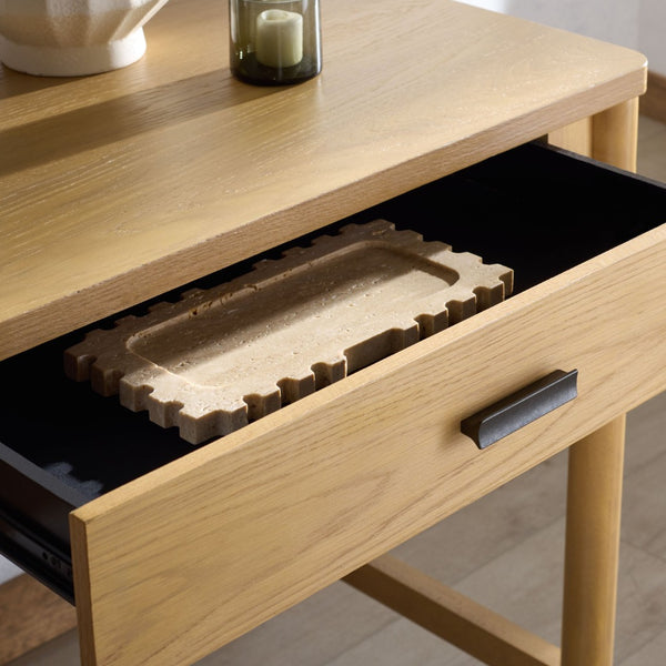 Safavieh JAYLESSA 2-Drawer Desk - Modern Workspace with Spacious Storage for Home Office or Study Area Natural SFV2217A
