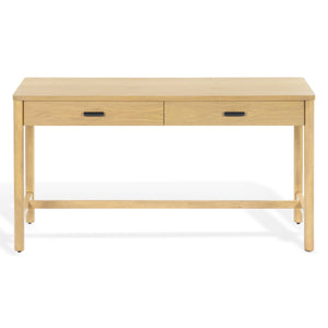 Safavieh Jaylessa Wood 2 Drawer Desk - Elegant, Functional Design For Stylish Workspaces And Organized Essentials Natural Wood ,98% ,Metal ,2% Sfv2217a