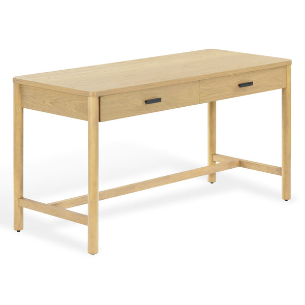 Safavieh Jaylessa Wood 2 Drawer Desk - Elegant, Functional Design For Stylish Workspaces And Organized Essentials Natural Wood ,98% ,Metal ,2% Sfv2217a
