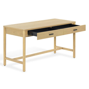 Safavieh Jaylessa Wood 2 Drawer Desk - Elegant, Functional Design For Stylish Workspaces And Organized Essentials Natural Wood ,98% ,Metal ,2% Sfv2217a