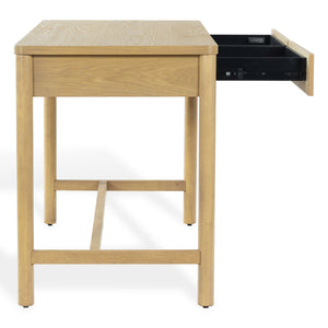 Safavieh Jaylessa Wood 2 Drawer Desk - Elegant, Functional Design For Stylish Workspaces And Organized Essentials Natural Wood ,98% ,Metal ,2% Sfv2217a