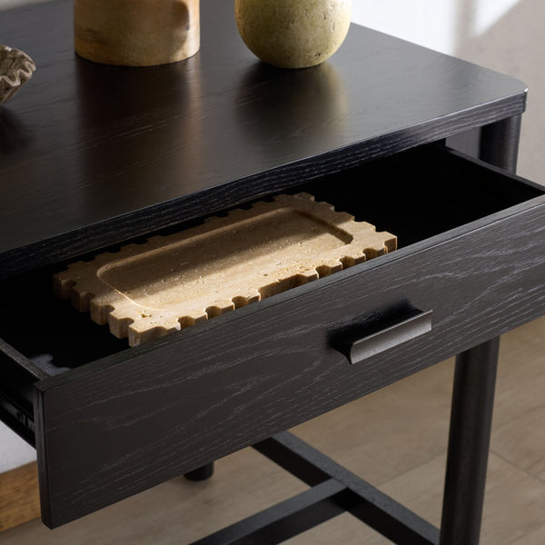 Safavieh JAYLESSA 2-Drawer Desk - Modern Workspace with Spacious Storage for Home Office or Study Area Black SFV2217B