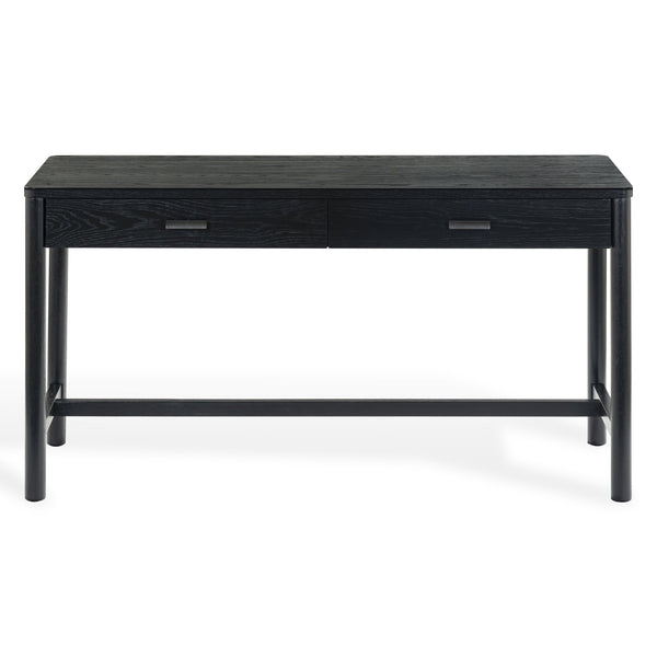 Safavieh Jaylessa Wood 2 Drawer Desk - Elegant, Functional Design For Stylish Workspaces And Organized Essentials Black Wood ,98% ,Metal ,2% Sfv2217b