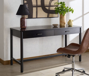 Safavieh JAYLESSA 2-Drawer Desk - Modern Workspace with Spacious Storage for Home Office or Study Area Black SFV2217B