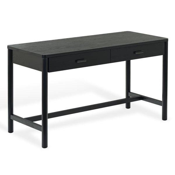 Safavieh Jaylessa Wood 2 Drawer Desk - Elegant, Functional Design For Stylish Workspaces And Organized Essentials Black Wood ,98% ,Metal ,2% Sfv2217b