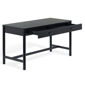 Safavieh Jaylessa Wood 2 Drawer Desk - Elegant, Functional Design For Stylish Workspaces And Organized Essentials Black Wood ,98% ,Metal ,2% Sfv2217b