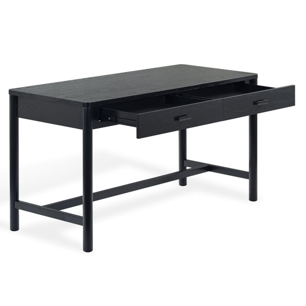 Safavieh Jaylessa Wood 2 Drawer Desk - Elegant, Functional Design For Stylish Workspaces And Organized Essentials Black Wood ,98% ,Metal ,2% Sfv2217b