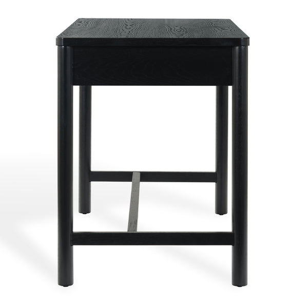 Safavieh Jaylessa Wood 2 Drawer Desk - Elegant, Functional Design For Stylish Workspaces And Organized Essentials Black Wood ,98% ,Metal ,2% Sfv2217b