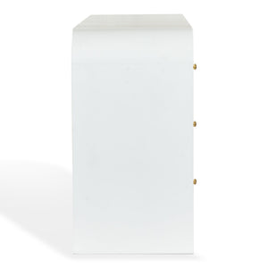 Liabella Curved 9-Drawer Dresser With Luxe Accents And Generous Storage For Glamorous Interiors