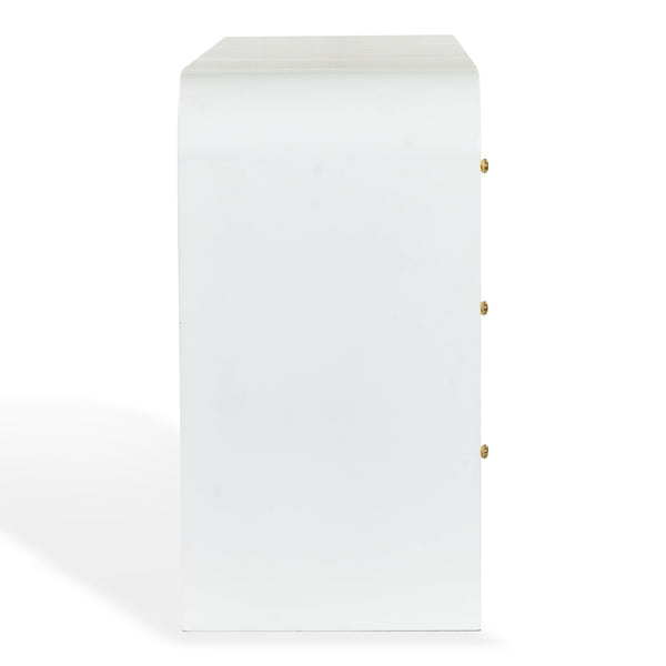 Liabella Curved 9-Drawer Dresser With Luxe Accents And Generous Storage For Glamorous Interiors