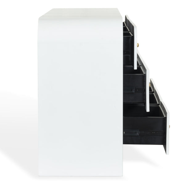 Liabella Curved 9-Drawer Dresser With Luxe Accents And Generous Storage For Glamorous Interiors
