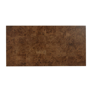 Betharose Solid Burl Wood Coffee Table With Hand-Finished Grain, Low-Profile Durable Centerpiece