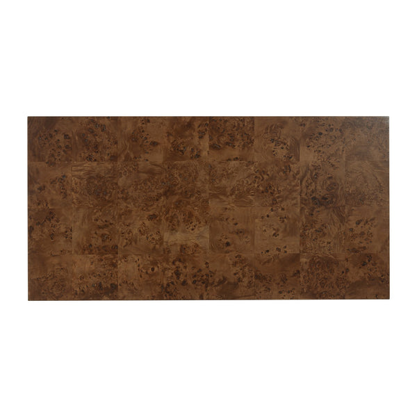 Betharose Solid Burl Wood Coffee Table With Hand-Finished Grain, Low-Profile Durable Centerpiece