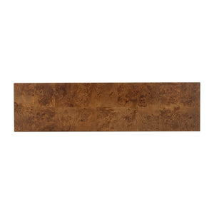 Betharose Burl Wood Console Table With Dramatic Swirl Grain — Slim Profile For Narrow Spaces And Display
