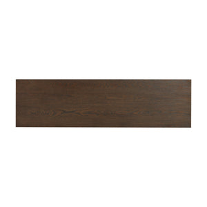 Claramay Console Table With Cerused Grain Finish, Solid Wood, Spacious Top & Lower Shelf (58")