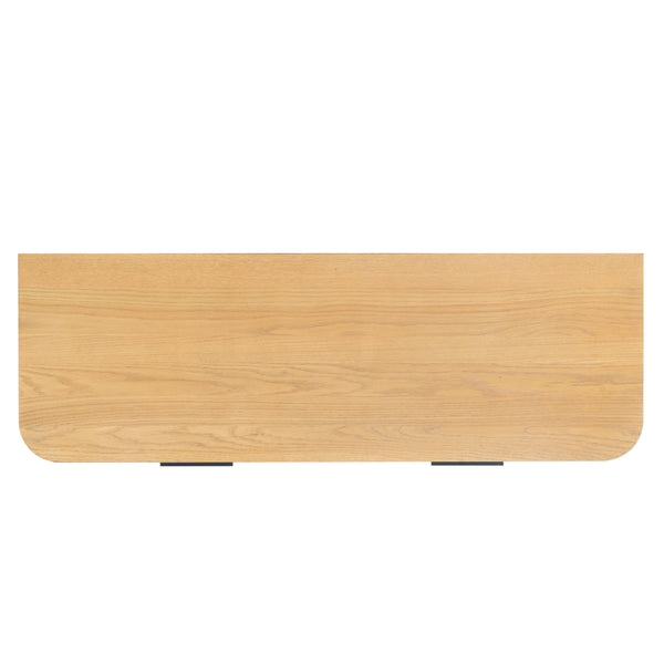 Barrymore Reeded 6-Drawer Dresser With Metal Accents — Timeless Wood Grain, Spacious Smooth Drawers