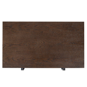 Frederick Two-Drawer Wood Nightstand With Metal Accents, Smooth-Glide Storage & Timeless Grain Finish