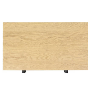 Frederick Two-Drawer Wood Nightstand With Metal Accents, Smooth-Glide Storage & Timeless Grain Finish