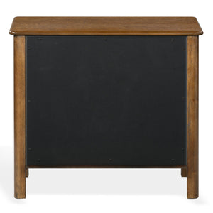 Hannaleigh 2-Drawer Nightstand With Metal Accents, Solid & Engineered Wood, Compact Storage Surface