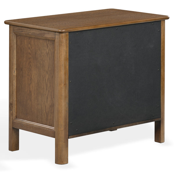 Hannaleigh 2-Drawer Nightstand With Metal Accents, Solid & Engineered Wood, Compact Storage Surface
