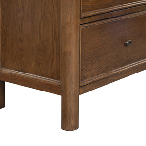 Hannaleigh 2-Drawer Nightstand With Metal Accents, Solid & Engineered Wood, Compact Storage Surface