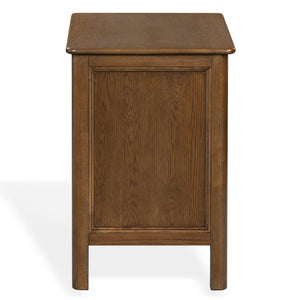 Hannaleigh 2-Drawer Nightstand With Metal Accents, Solid & Engineered Wood, Compact Storage Surface