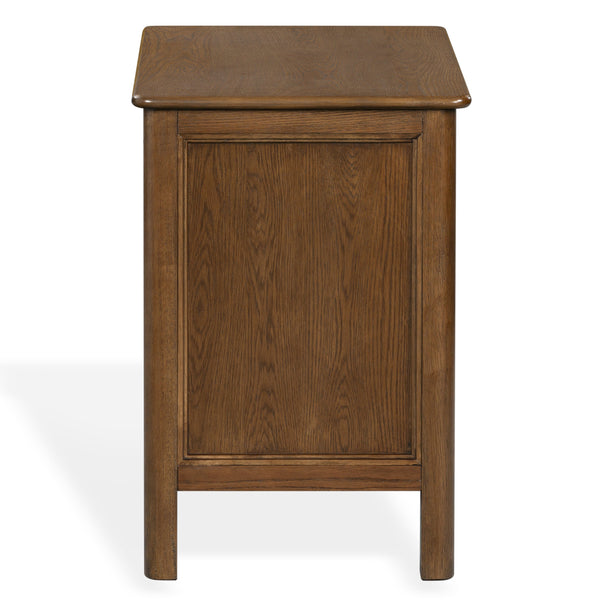 Hannaleigh 2-Drawer Nightstand With Metal Accents, Solid & Engineered Wood, Compact Storage Surface