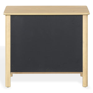 Hannaleigh 2-Drawer Nightstand With Metal Accents, Solid & Engineered Wood, Compact Storage Surface