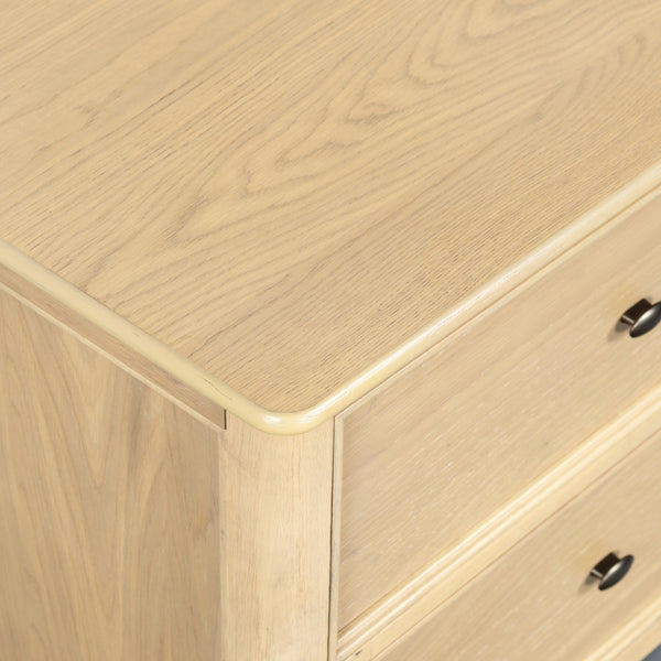 Hannaleigh 2-Drawer Nightstand With Metal Accents, Solid & Engineered Wood, Compact Storage Surface