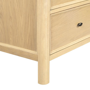 Hannaleigh 2-Drawer Nightstand With Metal Accents, Solid & Engineered Wood, Compact Storage Surface