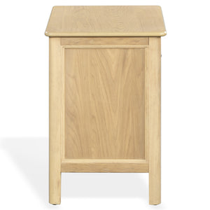Hannaleigh 2-Drawer Nightstand With Metal Accents, Solid & Engineered Wood, Compact Storage Surface