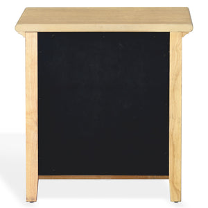 Trevor Modern 3-Drawer Wood Nightstand With Metal Accents, Smooth-Glide Storage & Compact Design