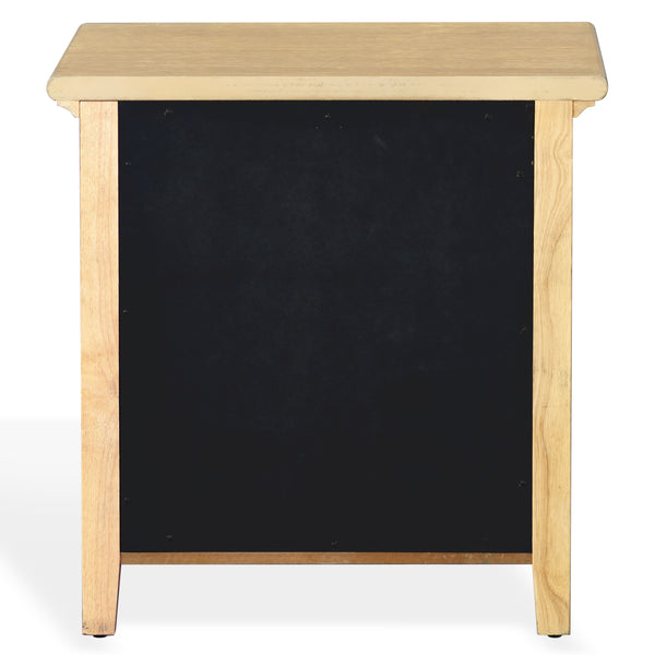 Trevor Modern 3-Drawer Wood Nightstand With Metal Accents, Smooth-Glide Storage & Compact Design