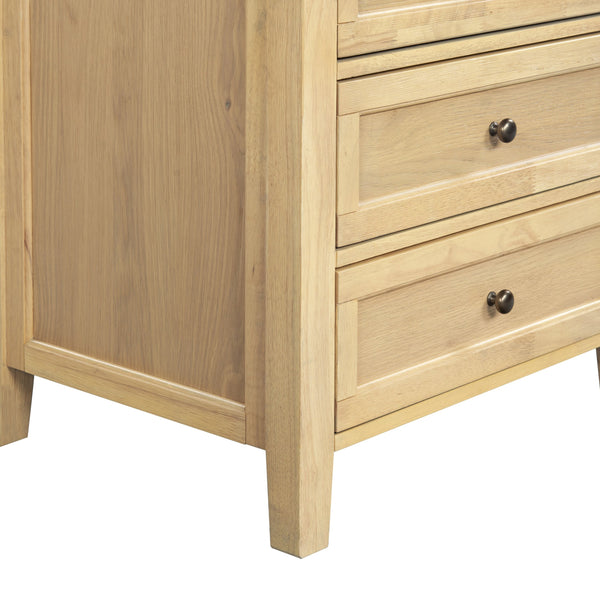 Trevor Modern 3-Drawer Wood Nightstand With Metal Accents, Smooth-Glide Storage & Compact Design